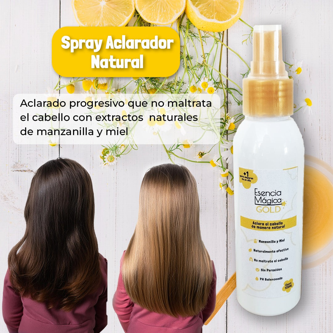 Tonico alcarador Esencia Gold Kids, producto Yarumo Beauty