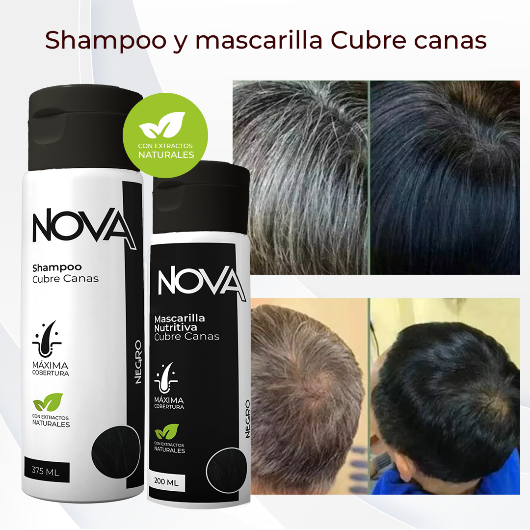 Kit Cubre canas Shampo y Mascarilla, producto Yarumo Beauty