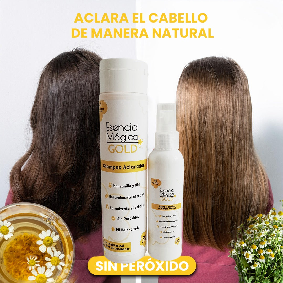 Kit GOLD aclarador esencia mágica, producto Yarumo Beauty