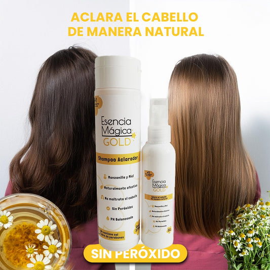 Kit GOLD aclarador esencia mágica, producto Yarumo Beauty